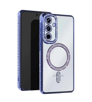 Samsung Galaxy A55 5g Joke Simli Magneticsafe Kılıf - Mavi