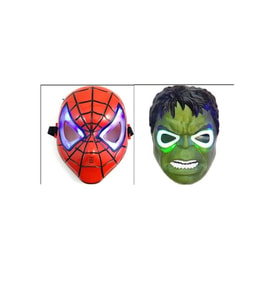 Hulk Ve Örümcek Adam Işıklı Maske 2li Set