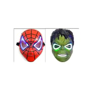 Hulk Ve Örümcek Adam Işıklı Maske 2li Set