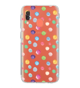 PrintiFy Samsung Galaxy A20e ile Uyumlu Water Color 6  Kamera Korumalı Şeffaf  Kılıf
