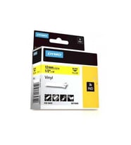 Dymo Rhino Pro Etiketi Renkli Vinil 12 MM x 5.5 Metre Sarı Üzerine Siyah 