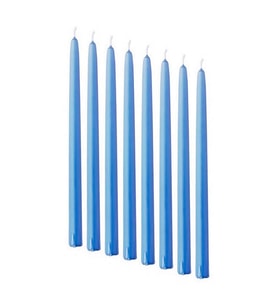 10 ADET BLUE CANDLESTICK MAVİ ŞAMDAN MUMU MAVİ MUM PARLAK MAVİ ŞAMDAN MUMU MASA MUMU MAVİ KALIN UZUN MUM