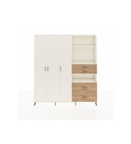 Arges Dolap 12 Raflı 4 Çekmeceli Tek Askılı 220x30x243 Aytaşı-Aytaşı/Çam