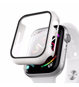 Microsonic Apple Watch Series 7 45mm Kılıf Matte Premium Slim WatchBand Beyaz