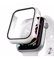 Microsonic Apple Watch Series 7 45mm Kılıf Matte Premium Slim WatchBand Beyaz