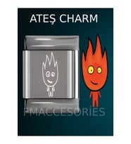İtalyan Charm Bileklik Charm Ateş Ve Su (ATEŞ) FMACCESORİES