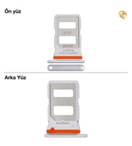 Xiaomi Mi 13 Lite Uyumlu Sim İç Yuvası Çiftli Beyaz Sim Kart Tepsisi Sim Kızağı Sim Çekmecesi