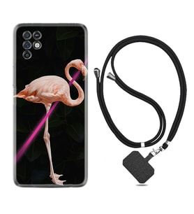 INFINIX Note 11 Pro Note 10 Hot 9 Play Kılıf Boyun Askılı Silikon Line Filamingo 1776