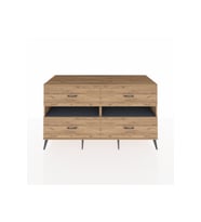 Kronos Konsol 2 Raflı 4 Çekmeceli  176x59x99 Çam-Antrasit/Çam