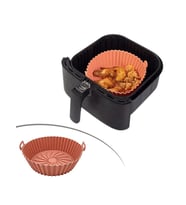 Renkli Isıya Dayanıklı Yıkanılabilir Silikon Fırın Ve Airfryer Yuvarlak Model Pişirme Matı 20 Cm (5343)