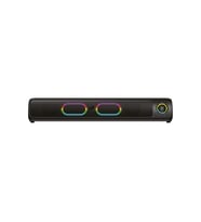 RGB LED Işıklı Profesyonel Kablosuz Soundbar Hoparlör Bluetooth Taşınabilir Yatay Speaker (Siyah)