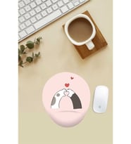 Kalp Yapan Kedi Patileri Desenli Bilek Destekli Mouse Pad