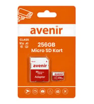 AVENİR 256GB U3 V30 A1 Ultra Hızlı Micro SD Kart