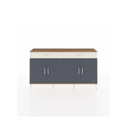 Arges Konsol 4 Raflı 2 Çekmeceli 4 Kapaklı 176x30x99 Çam-Antrasit/Aytaşı