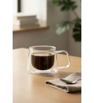 120 ML Çift Cidarlı Cam Kahve Espresso Bardağı MIT1282 (Şeffaf)