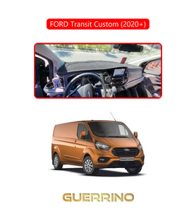 FORD Transit Custom 2020+TORPİDO KORUMA HALISI KIRMIZI KENAR