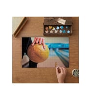 Bowling Topu- Spor- Eğlence Tasarımı 240 parça Ahşap Puzzle Ahşap Kutuda MP00322