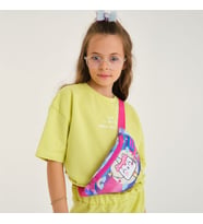 Coral High Kız Çocuk Günlük Bel Çantası - Mavi Pembe Dondurma Unicorn (Çok Renkli)