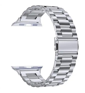 Apple Watch 2/3/4/5/6/7/8/Se/Ultra 42 44 45 49MM Uyumlu Çelik Baklalı Metal Kordon