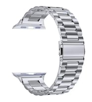 Apple Watch 2/3/4/5/6/7/8/Se/Ultra 42 44 45 49MM Uyumlu Çelik Baklalı Metal Kordon
