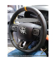 Citroen Berlingo 2021 Araca Özel Deri Direksiyon Kılıfı (noktalı Karbon Yüzüklü)