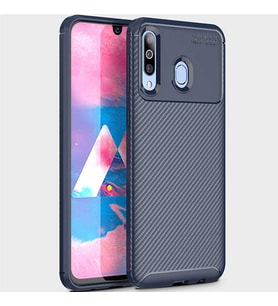 Samsung Galaxy M30 Uyumlu Kılıf Zore Negro Silikon Kapak (Kahverengi)