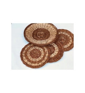 Clivia Hasır Duvar Tabağı, Duvar Süsü_ 4'lü set
