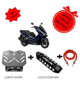 Pcx Çanta Demiri & Pcx 125/150 2020-2024 uyumlu Egzoz Koruma Kapağı
