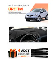 NİSSAN QASHQAI J10 (2007-2014) Uyumlu Torpido Koruma Örtüsü Oto Kılıfı - Siyah
