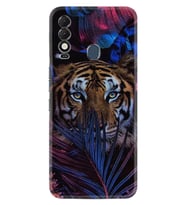 Tecno Spark 8T Kılıf Resimli Desenli Baskılı Silikon Flowers Tiger 1319
