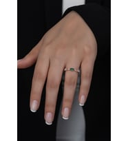 Gümüş Prenses Yüzük. Renkli Taşlı Ayarlanabilir Ölçü. Rose Gold Kaplama 925 Ayar Gümüş