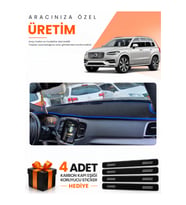 VOLVO XC-90 (2015-2024) Uyumlu Torpido Koruma Örtüsü Oto Kılıfı - Siyah Mavi