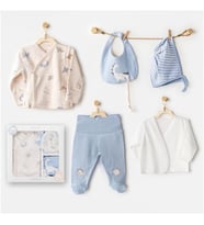 Andywawa Ac25910 Newborn Set Dino 5'li Hastane Çıkışı Beige