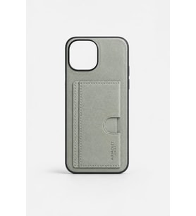 iPhone 15 Kartlıklı Standlı Lüx Kılıf Gri