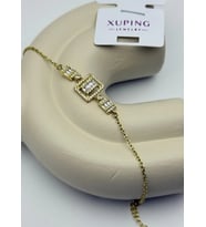 Xuping Gold Kare Taşlı Zincir Bileklik - 25-xpb11