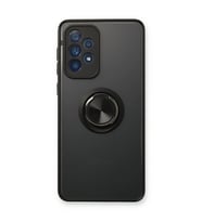 Samsung Galaxy A53 5g Kılıf Montreal Yüzüklü Silikon Kapak - Siyah
