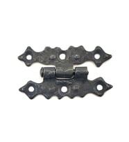 Antika Tarz Dekoratif Pirinç Yıldız Menteşe - 63x36 Mm, Oksit