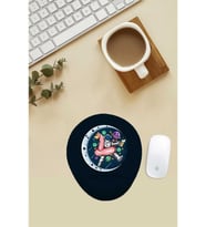 Flamingolu Astronot Desenli Bilek Destekli Mouse Pad