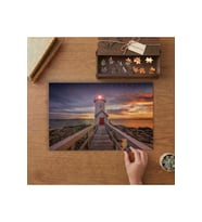 Deniz Feneri Tasarımı 240 parça Ahşap Puzzle Ahşap Kutuda MP03344