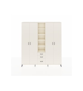 Arges Gardrop 17 Raflı 3 Çekmeceli 4 Kapaklı 220x30x243 Aytaşı-Aytaşı