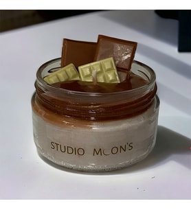 Studio Moon's Çikolata Kokulu, Çikolatalı Magnolia Mum %100 Doğal Soya Wax Mumu