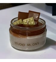 Studio Moon's Çikolata Kokulu, Çikolatalı Magnolia Mum %100 Doğal Soya Wax Mumu