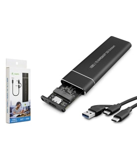 Hadron Hdx1769 Ssd Kutu Type-C3.1 + Usb3.0 Nvme M2 Chip Jms581D Siyah