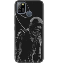 Infınıx Smart 5 Kılıf Silikon Desen Özel Seri Iskelet Astronot 1613