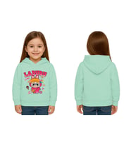 Unisex Baskılı Çocuk Swaetshirt Labubu Baskılı Kapüşonlu 3 İplik Şardonlu (Mint Yeşili)