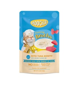 Moochie Parça Ton Balıklı Ve Midyeli Tahılsız Kedi Çorbası 40gr