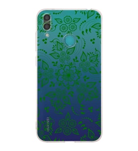 Huawei Y7 2019  Kamera korumalı Kapak Nostalji Desen Tasarımlı  Şeffaf Kılıf