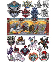 Şövalyeler Sticker Set 6 20 Parça Telefon, Tablet, Defter, Laptop Sticker