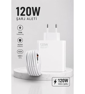 Turbo Hızlı Şarj Destekli 120W USB-C Şarj Seti