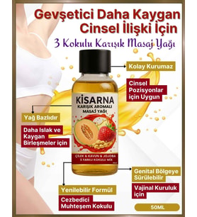 Doğal Cinsel Kayganlaştırıcı Çilek Kavun Jojaba Aromalı Masaj Yağı Çiftlere Özel 50 ml